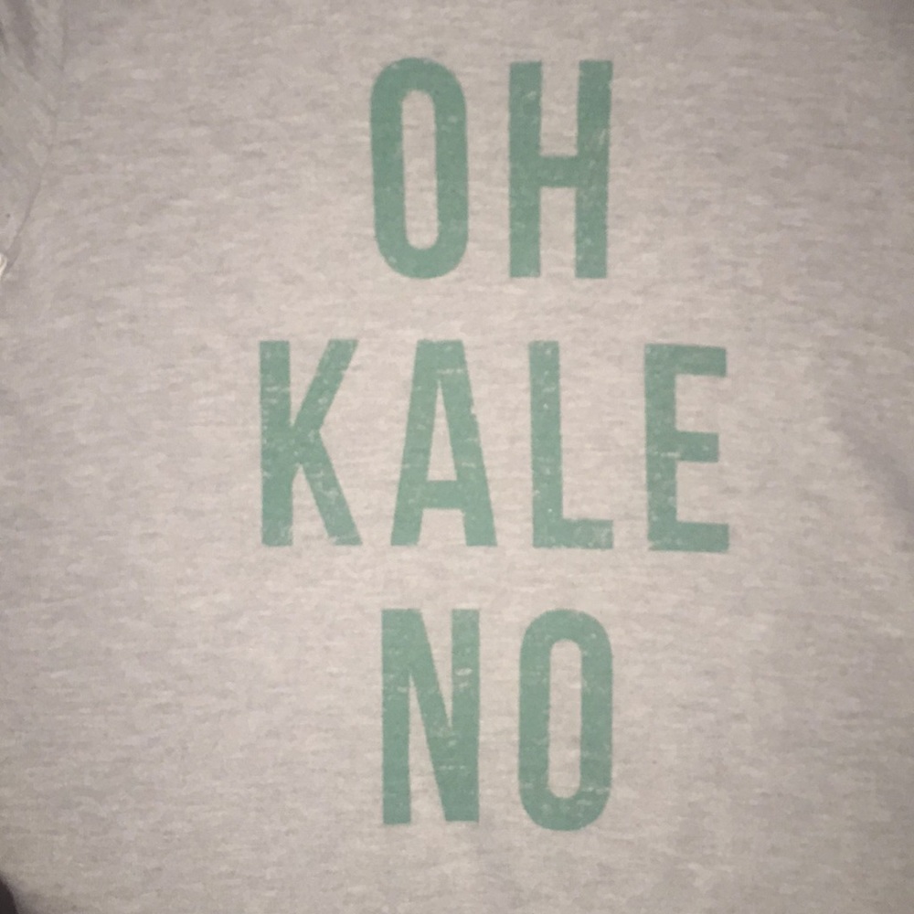 High low “oh kale no” t-shirt
